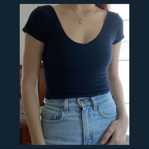 Hollister crop top fitted tee